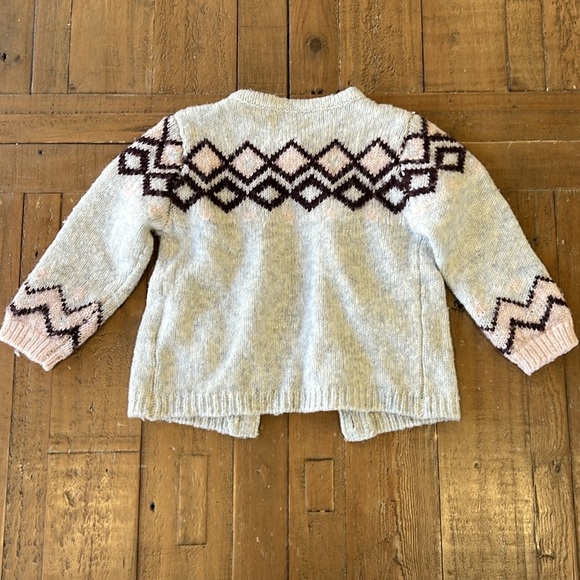 Cadet Rousselle gray pattern knit cardigan sweater - Picture 6 of 6